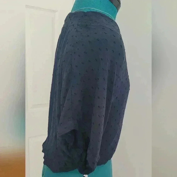 H&M Size 0 V-Neck Swiss Dot Batwing Bloise - Picture 3 of 8